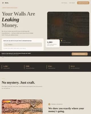 Seal — Efficient Insulation Contractor Landing Page Template