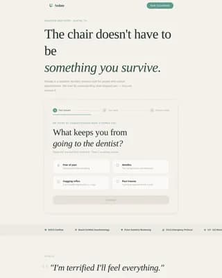 Sedate — Compassionate Anesthesia Dentistry Landing Page Template