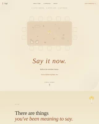 Vigil — Meaningful Celebration Service Landing Page Template