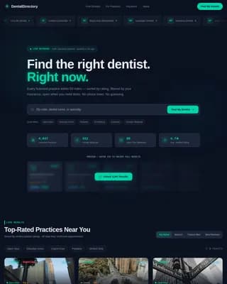 Dentalgrid - Data Command Directory Landing Page Template