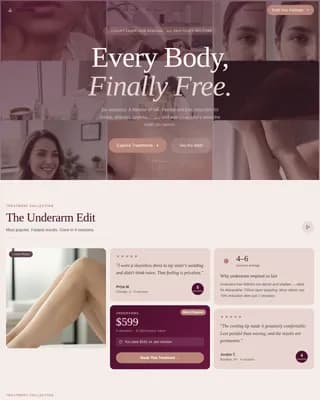 Smooth — Premium Hair Removal Clinic Landing Page Template