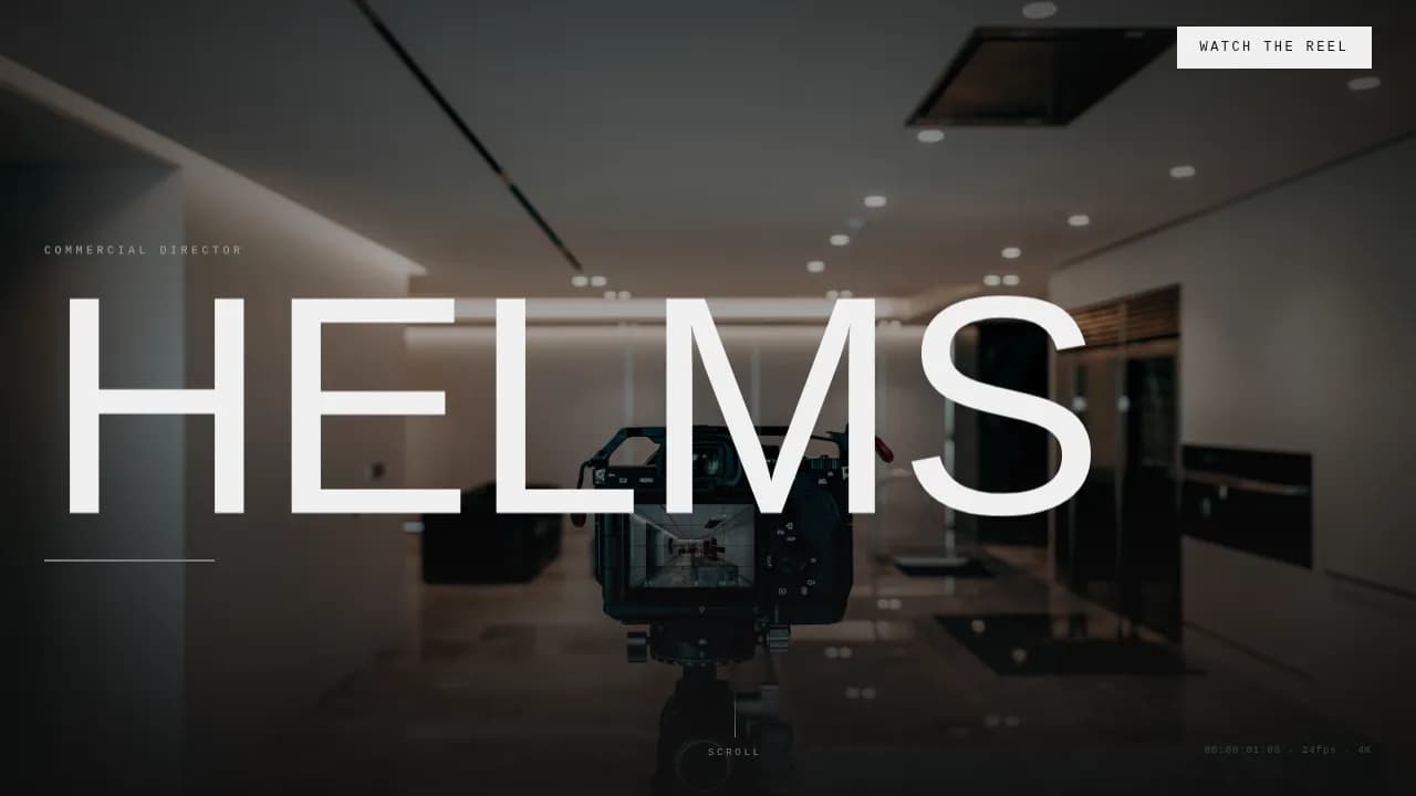 Helms - Cinematic Commercial Director Landing Page Template