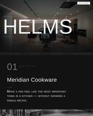 Helms - Cinematic Commercial Director Landing Page Template