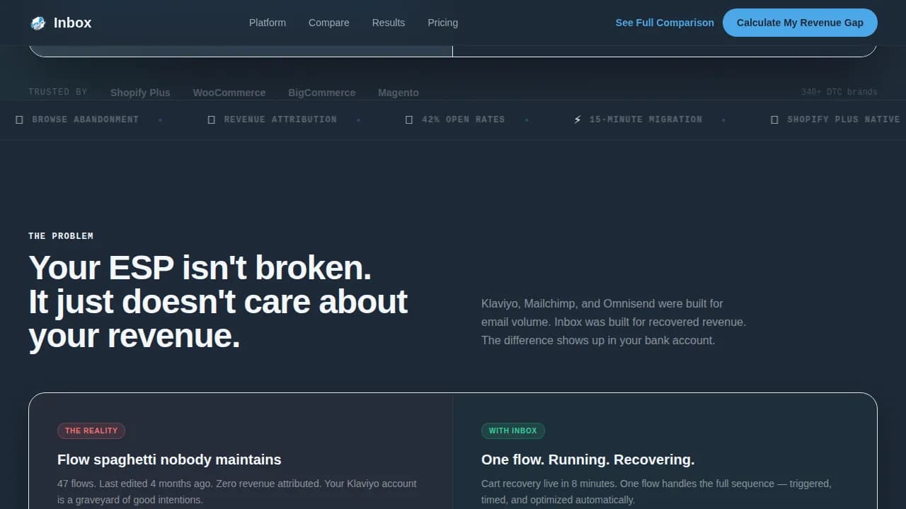 Inbox — Dynamic Ecommerce Recovery Landing Page Template