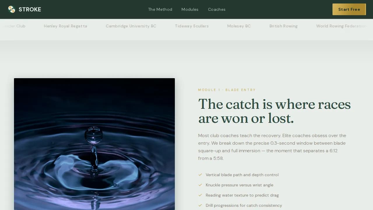 Rowing Fitness Professional Website Template