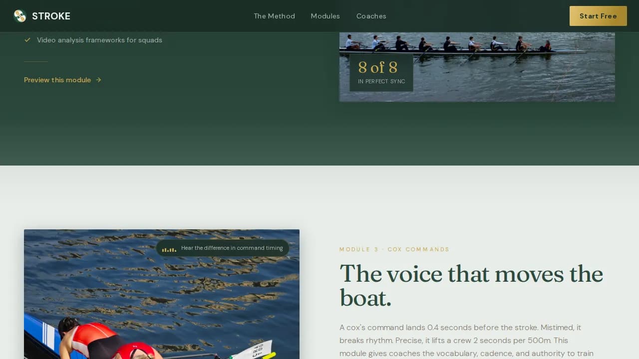 Rowing Fitness Professional Website Template