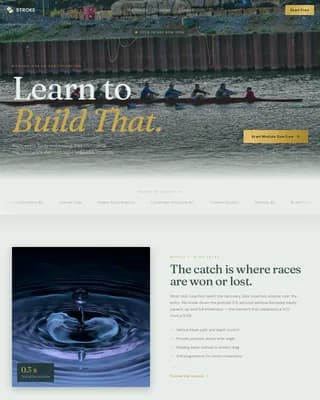Rowing Fitness Professional Website Template