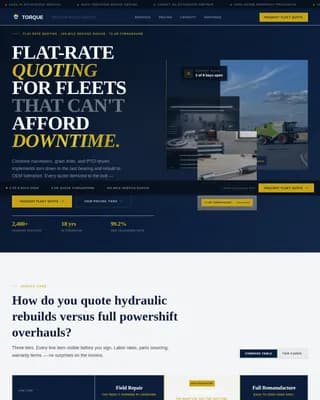 Torque — Reliable Fleet Service Booking Landing Page Template