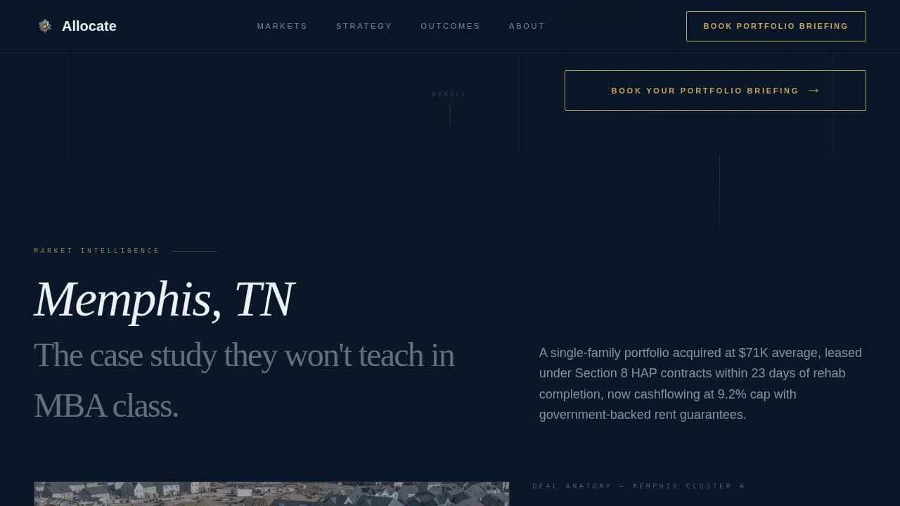 Allocate — Expert Housing Investment Landing Page Template