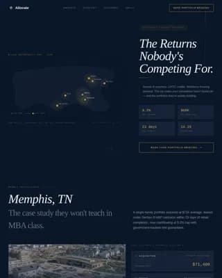Allocate — Expert Housing Investment Landing Page Template