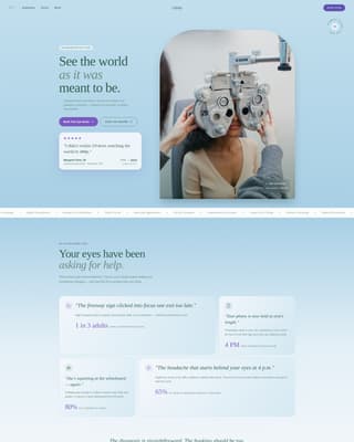 Clarity - Sharp Optometrist Landing Page Template