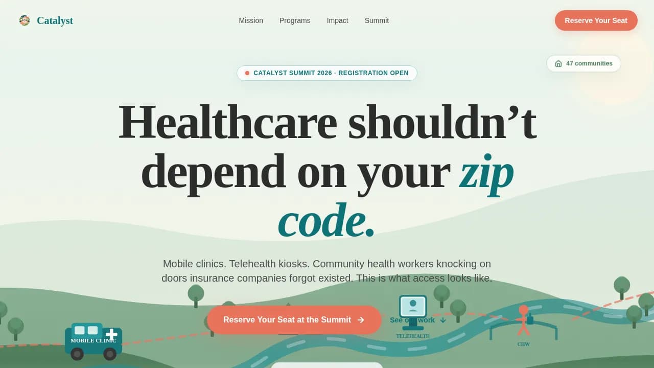 Catalyst — Instant Healthcare Access Landing Page Template