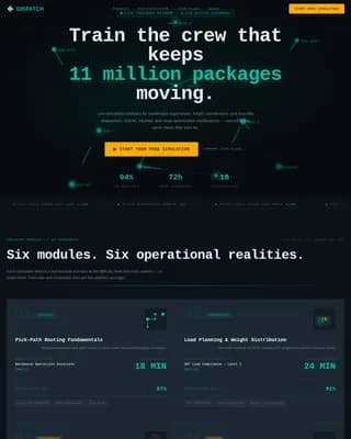 Dispatch — Smart Logistics Training Landing Page Template