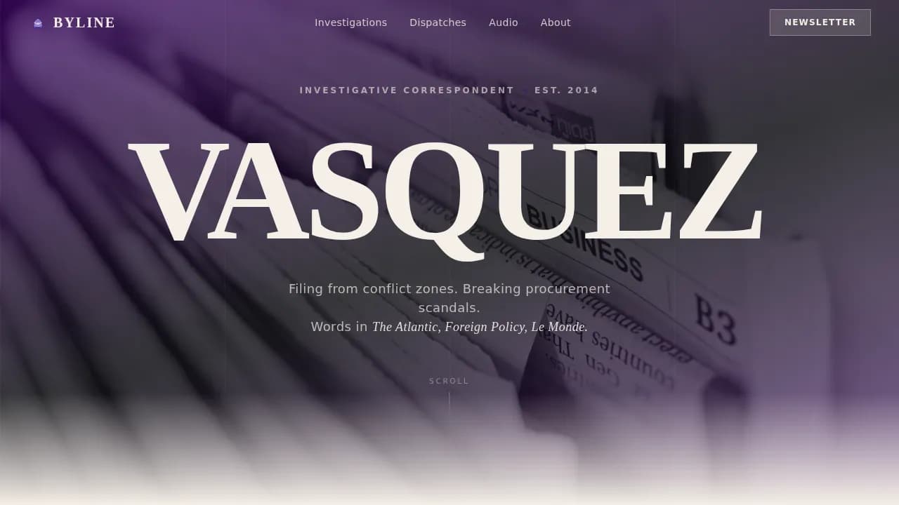 Newsroom — Bold Journalist Platform Landing Page Template