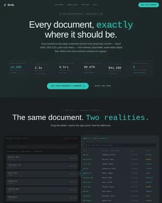 Scrip — Compliant Pharmacy Management Landing Page Template