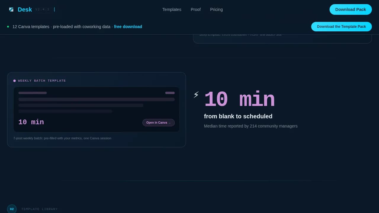 Desk — Smart Coworking Platform Landing Page Template