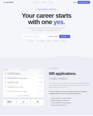 Launchpad — Precision Entry-Level Jobs Landing Page Template