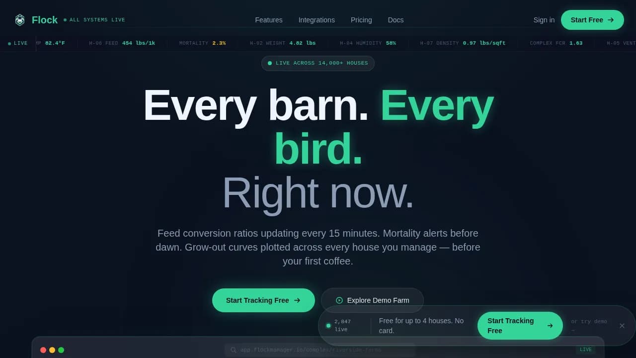 Aviary — Smart Poultry Management Landing Page Template