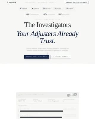 Record — Precision Investigative Services Landing Page Template