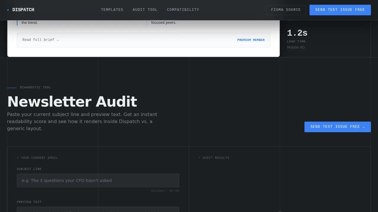 Dispatch - Professional Consulting Dashboard Landing Page Template