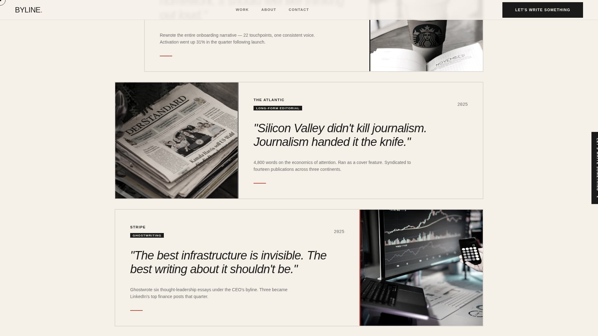 Content Writer Portfolio Reviews Website Template
