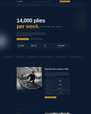 Laminate - Precision Aerospace Landing Page Template