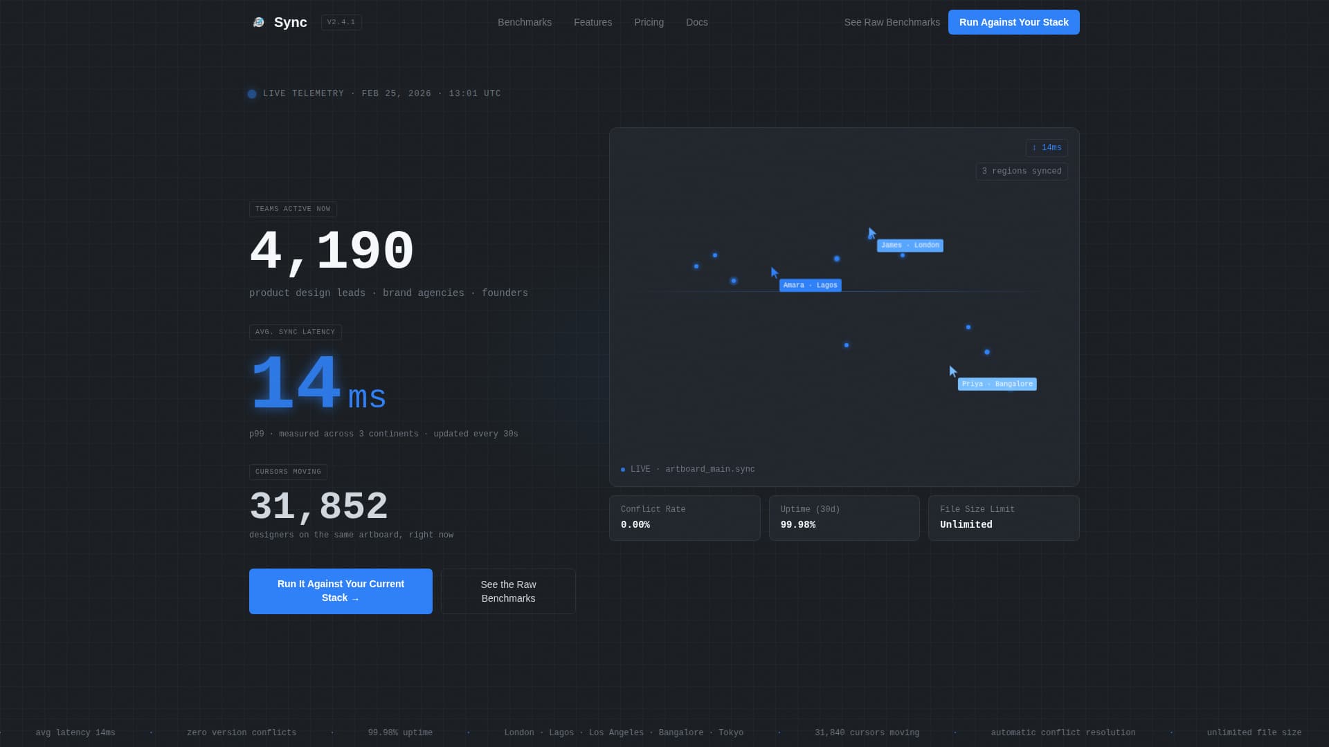 Sync - Realtime Collaboration Landing Page Template