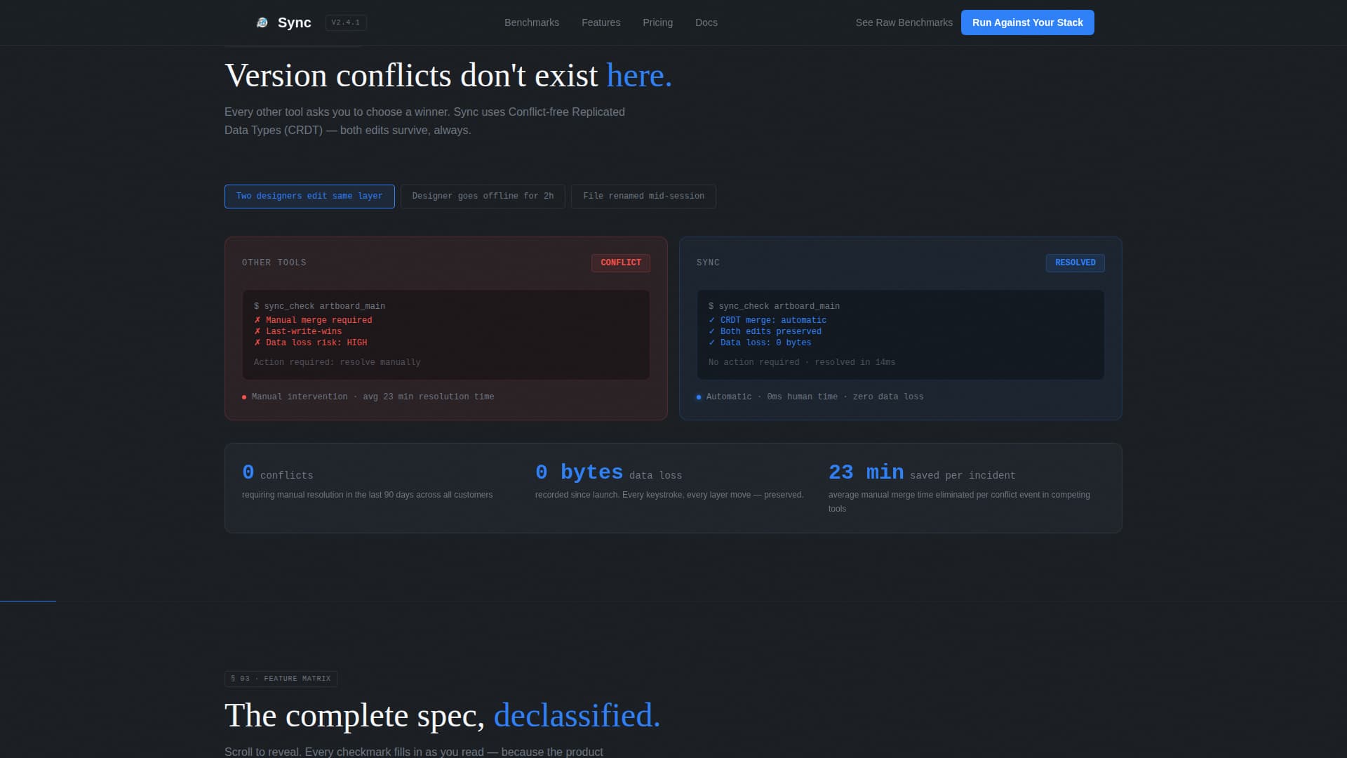 Sync - Realtime Collaboration Landing Page Template