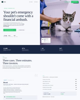 Emergency Vet Marketing Pricing Website Template