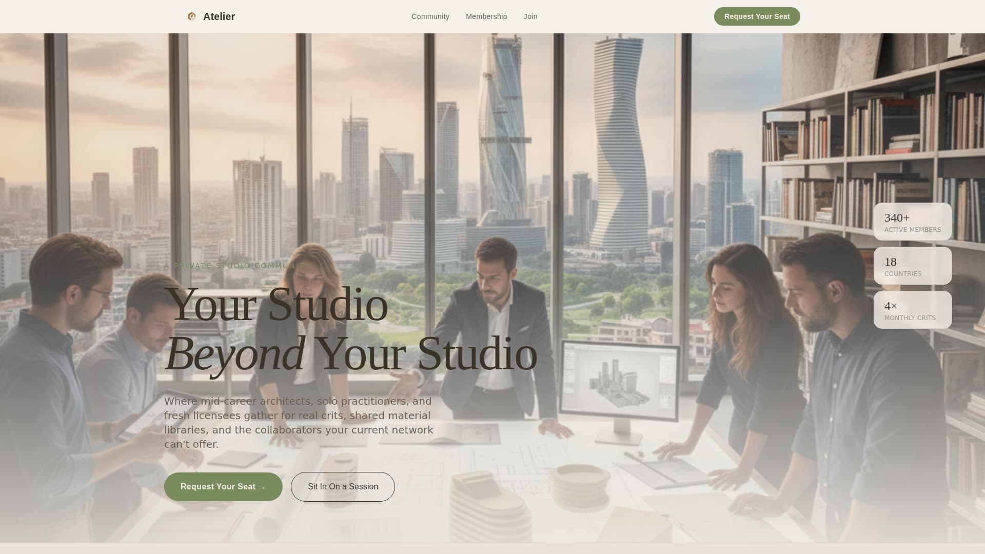 Atelier - Inspiring Architects Landing Page Template