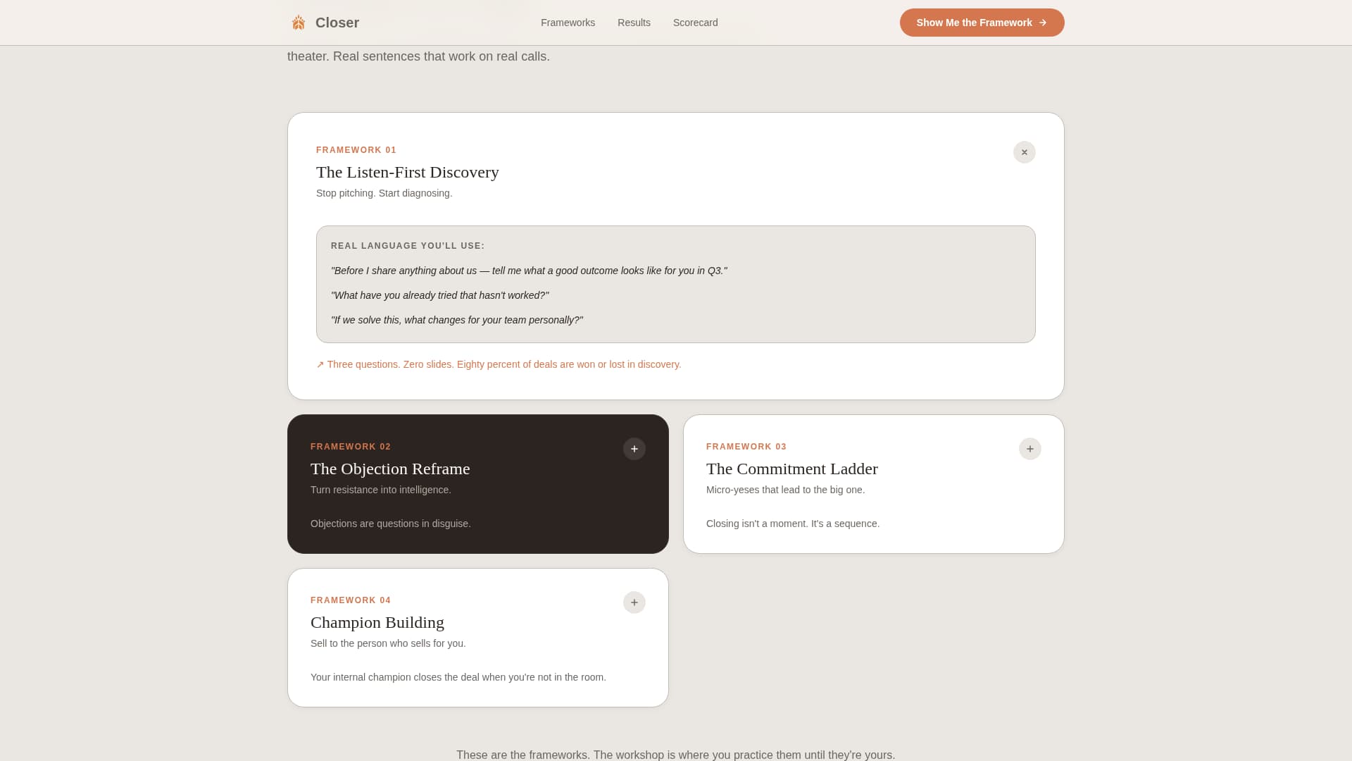Closer - Powerful Salesenablement Landing Page Template