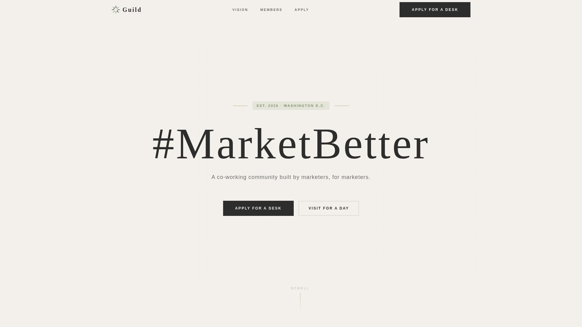 Guild - Inspiring Marketers Landing Page Template