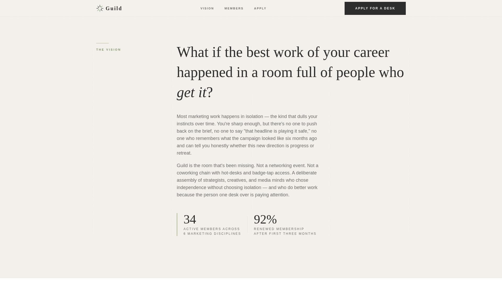Guild - Inspiring Marketers Landing Page Template
