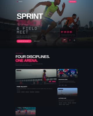Track & Field Leagues Professional Website Template