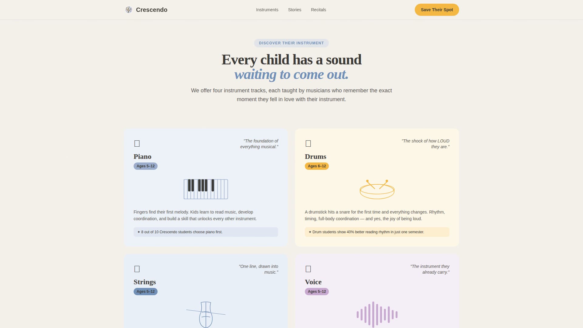 School Age (5-10) Products & Booking Website Template