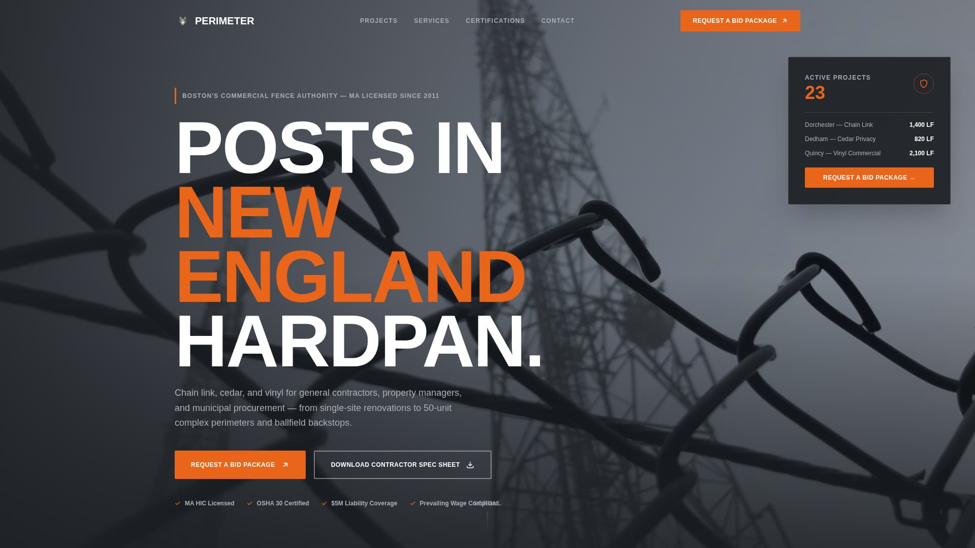 Perimeter - Trusted Fenceinstallation Landing Page Template