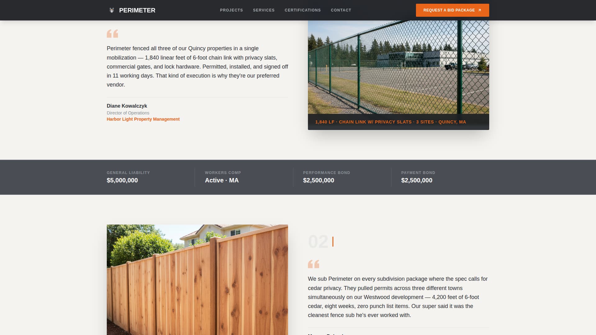 Perimeter - Trusted Fenceinstallation Landing Page Template