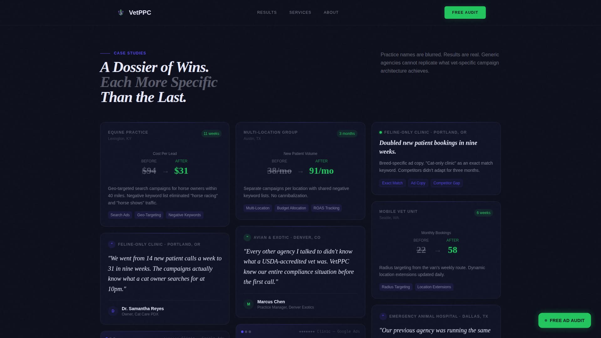 Veterinary Marketing & Agency Professional Website Template