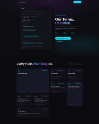 Cleaning Service Terms of Service Plain-Language Website Template
