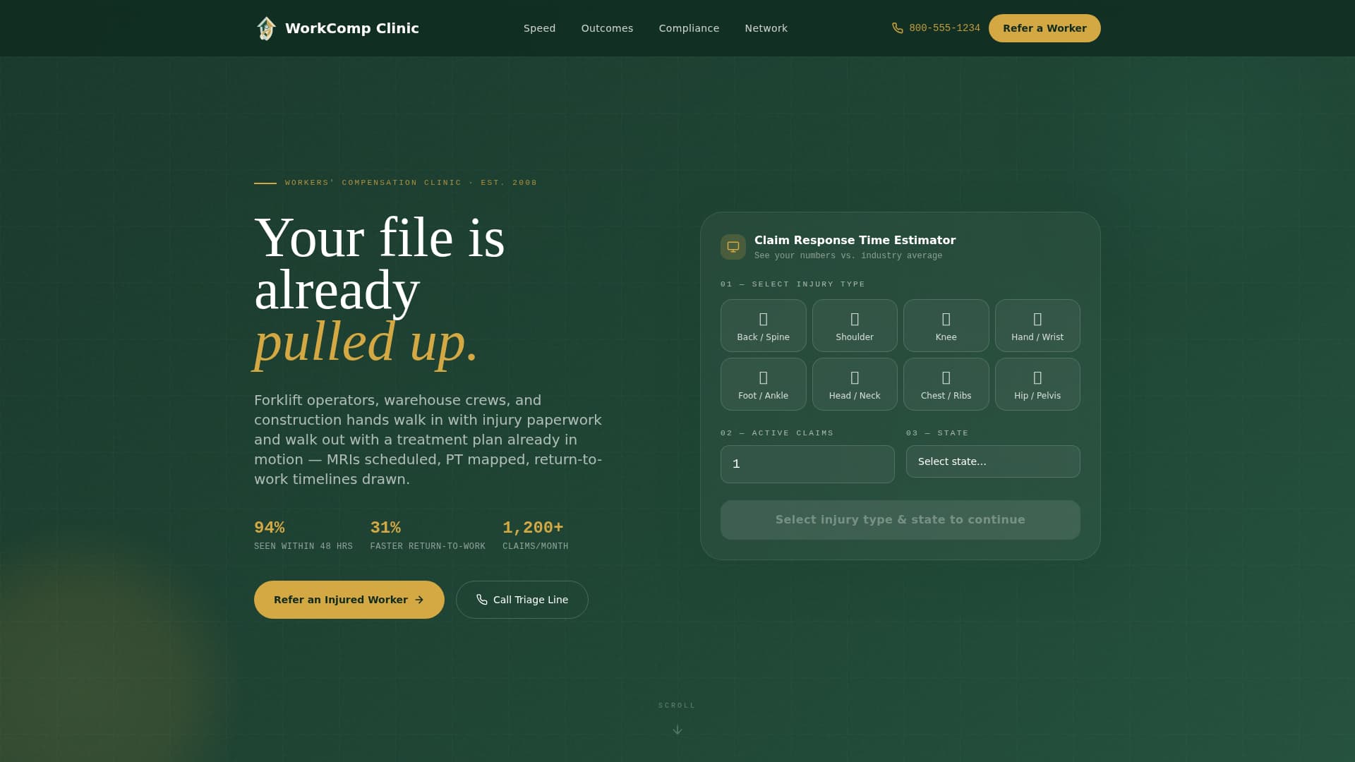 Urgent Care & Walk-In Cost Calculator Website Template