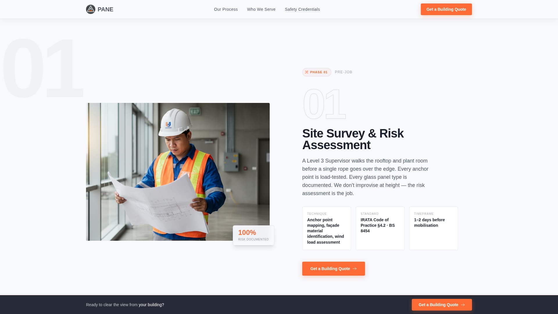 Pane - Professional Windowcleaning Landing Page Template