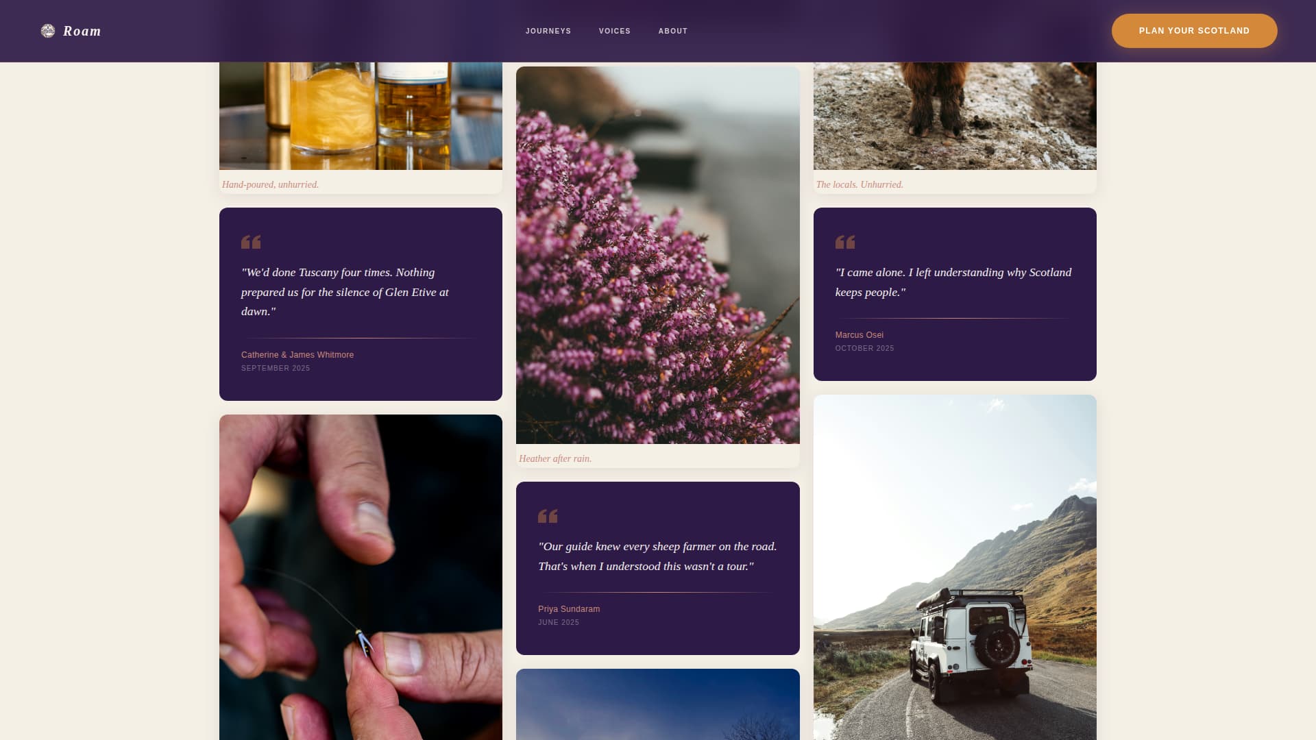Scotland Travel Booking Website Template