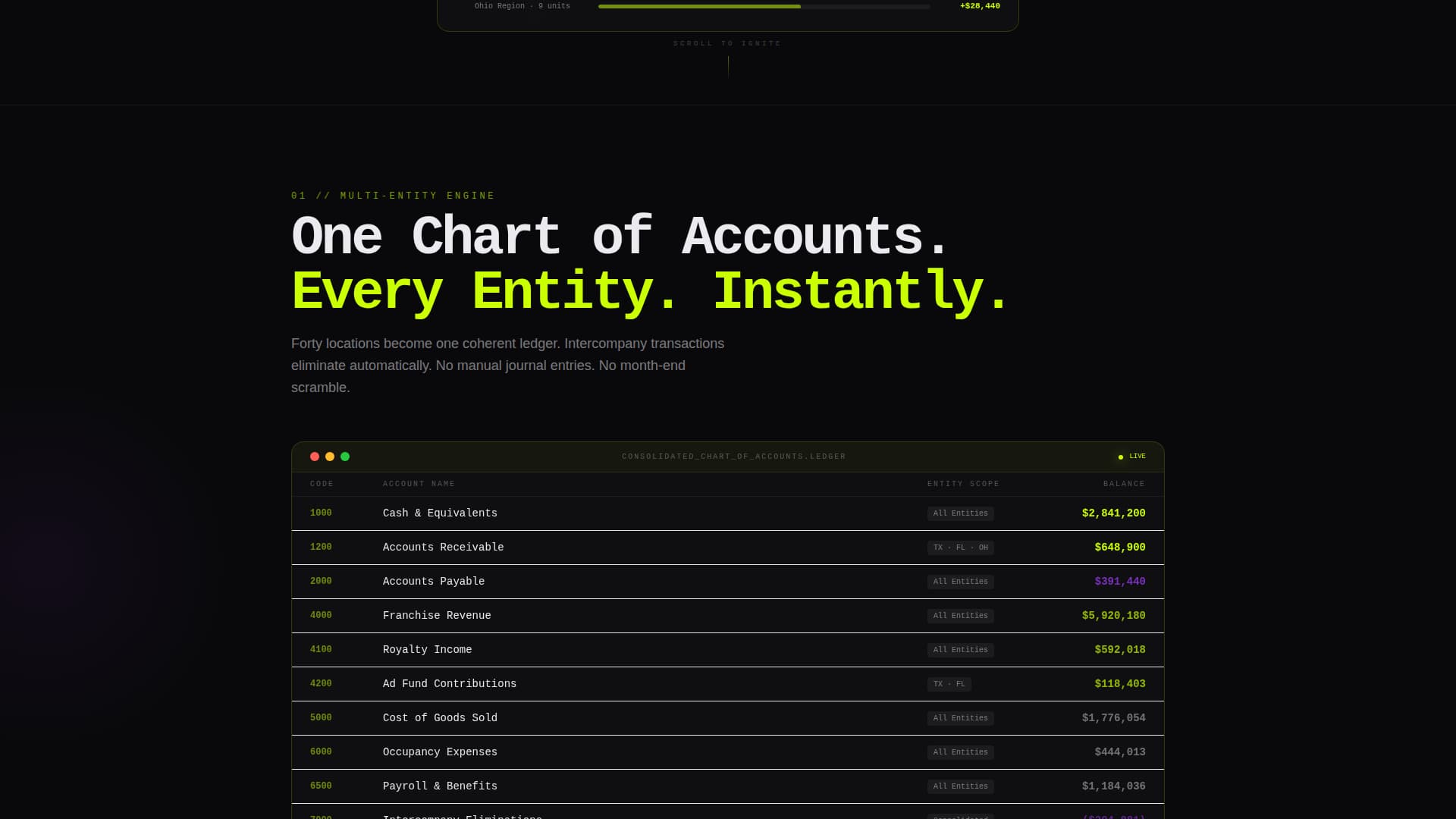 Franchise Software Portfolio Website Template