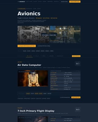 Avionics - Precision Flightinstrument Landing Page Template