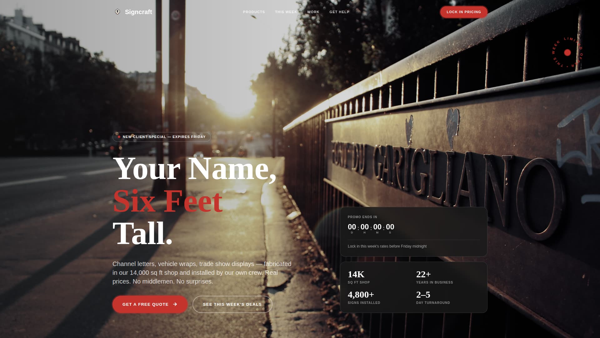 Local Brick & Mortar Business Booking Website Template