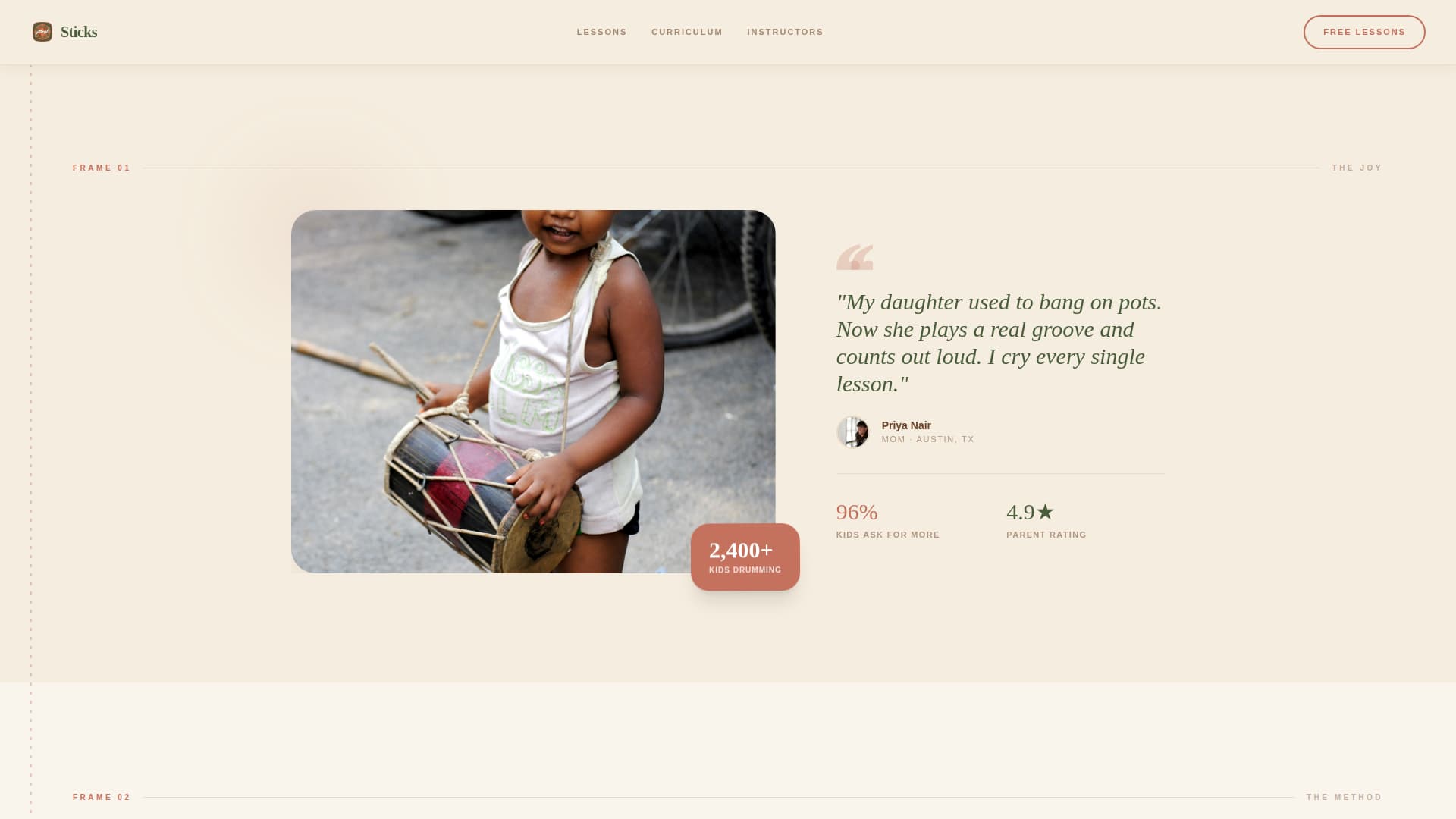 Kids Drums Professional Website Template
