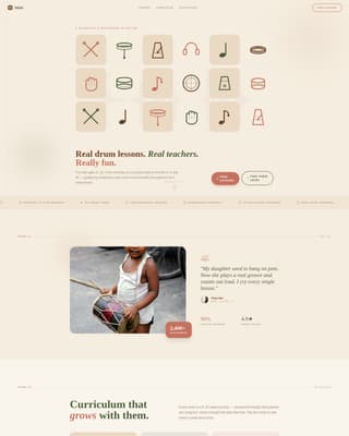 Kids Drums Professional Website Template