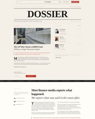 Private Equity Newsletter Pre-Launch Website Template