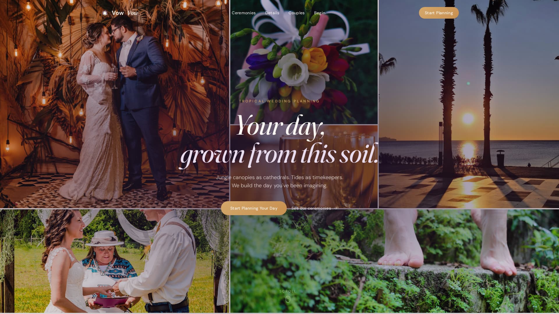 Tropical Wedding Pricing Website Template