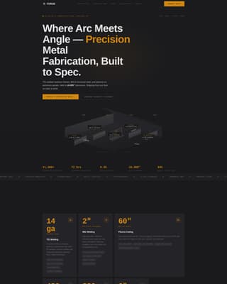 Forge - Precision Fabrication Landing Page Template